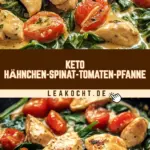 Keto Hähnchen-Spinat-Tomaten-Pfanne 16 Pinterest Hidden Image