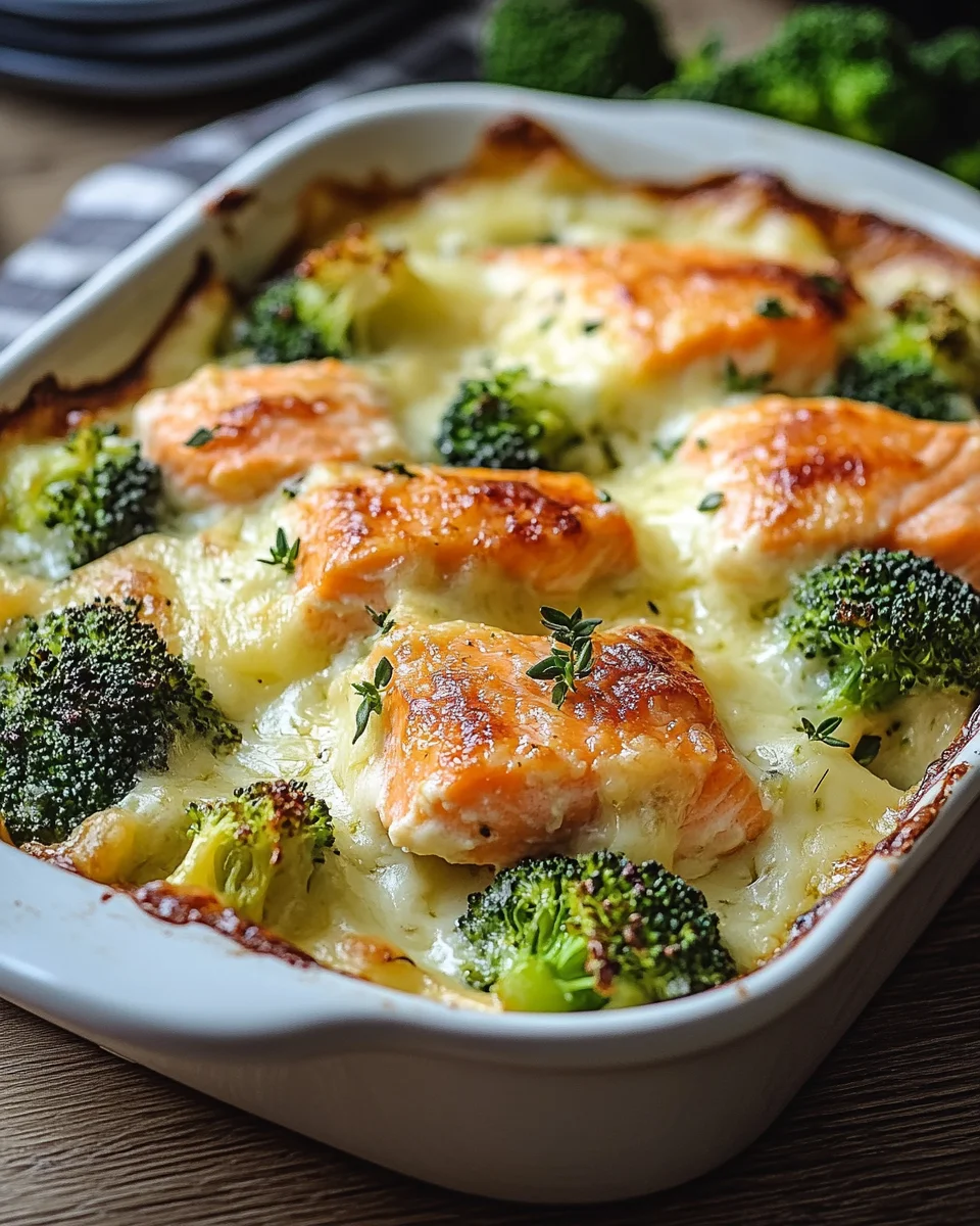 Lachs-Brokkoli-Gratin
