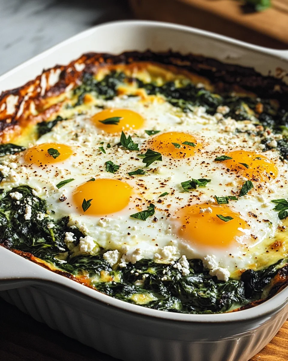 Low Carb Spinat-Auflauf mit Feta und Ei 17 Low