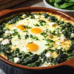Low Carb Spinat-Auflauf mit Feta und Ei