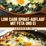 Low Carb Spinat-Auflauf mit Feta und Ei 16 Pinterest Hidden Image