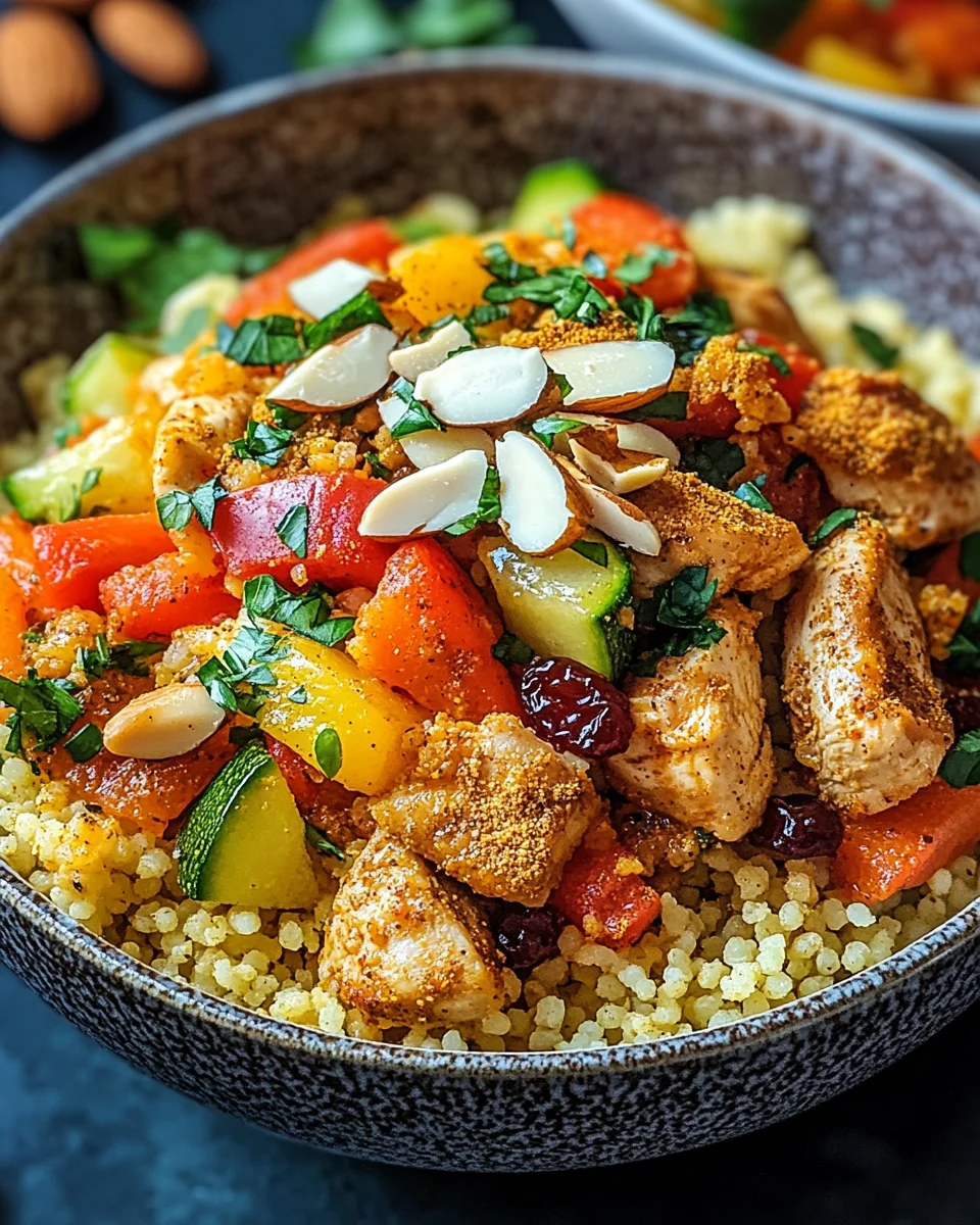 Marokkanische H&uuml;hner-Couscous-Sch&uuml;ssel