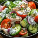 Mediterrane K&ouml;stlichkeit Tzatziki H&auml;hnchensalat