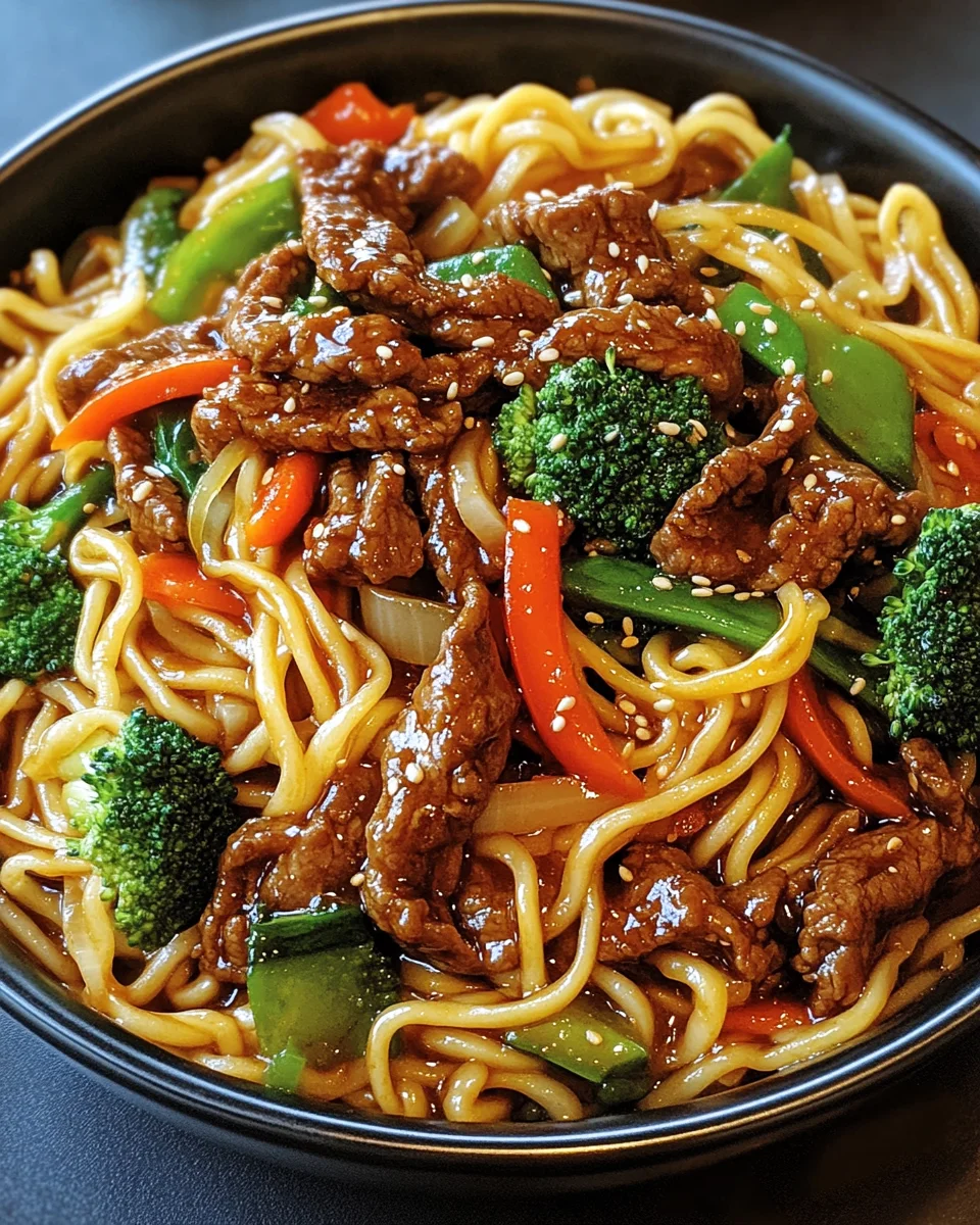 Mongolisches Rindfleisch Chow Mein 23 Mongolisches