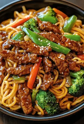 Mongolisches Rindfleisch Chow Mein