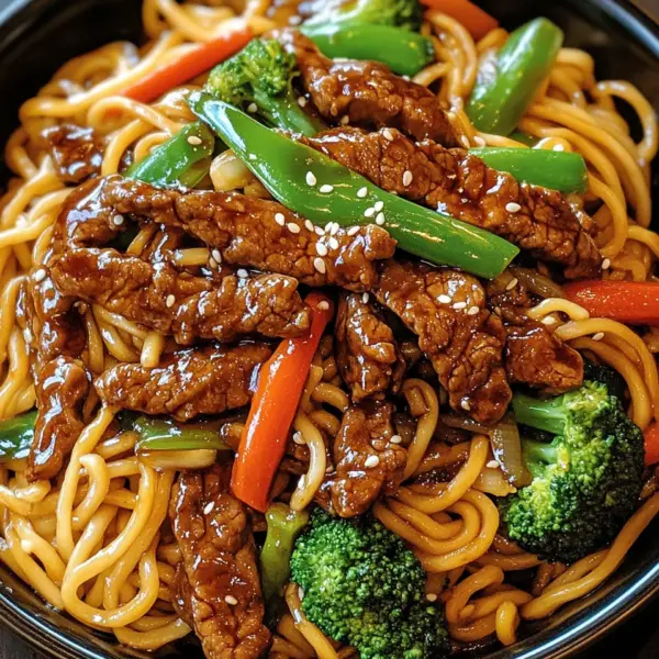 Mongolisches Rindfleisch Chow Mein