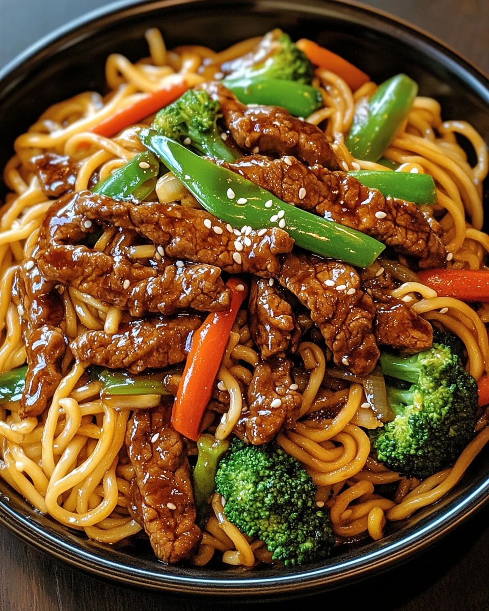 Mongolisches Rindfleisch Chow Mein