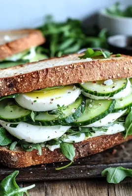 Mozzarella-Gurken-Sandwich mit Kresse 22 Mozzarella-Gurken-Sandwich mit Kresse