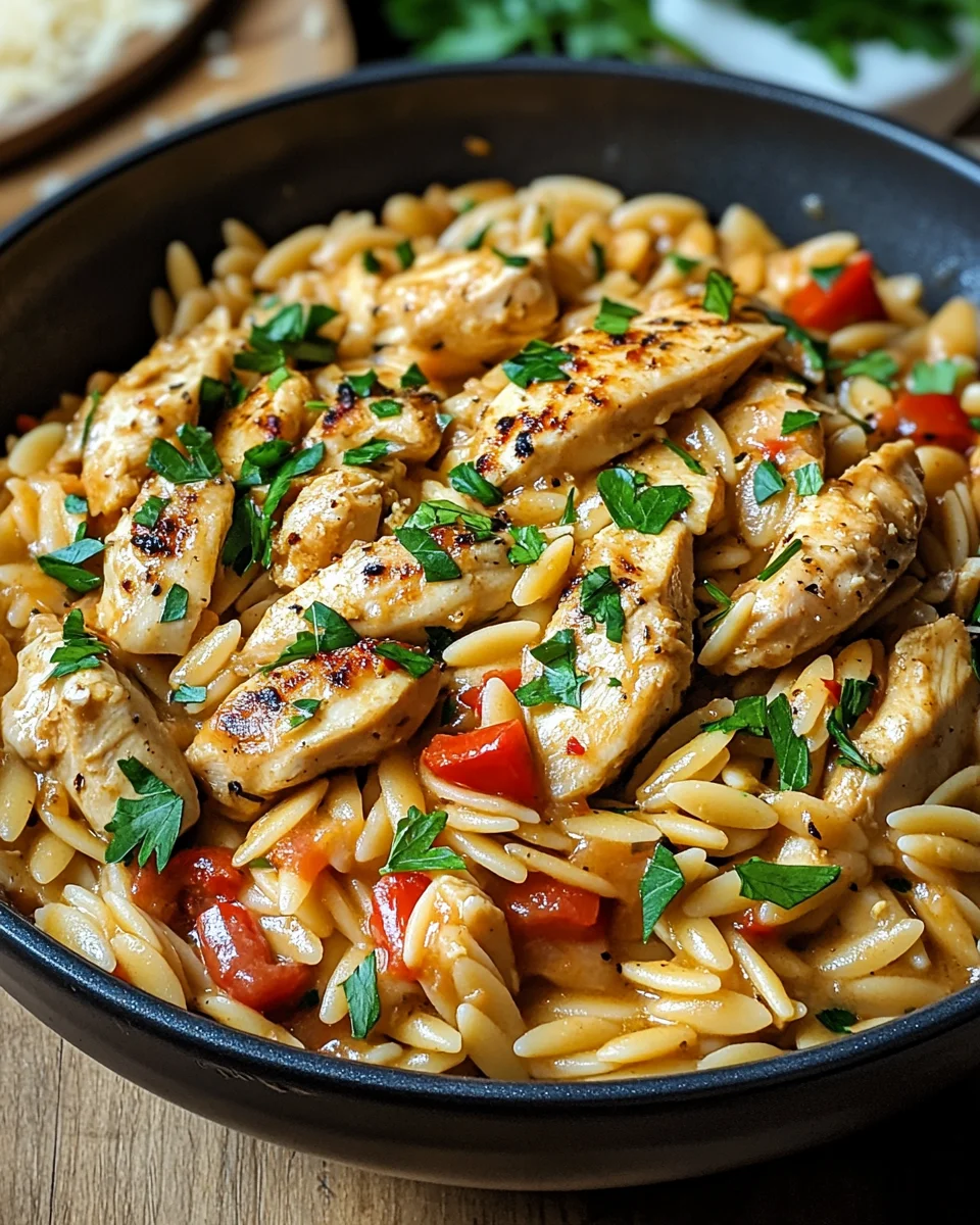 One Pot Orzo Pasta mit H&auml;hnchen
