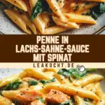 Penne in Lachs-Sahne-Sauce mit Spinat 18 Pinterest Hidden Image