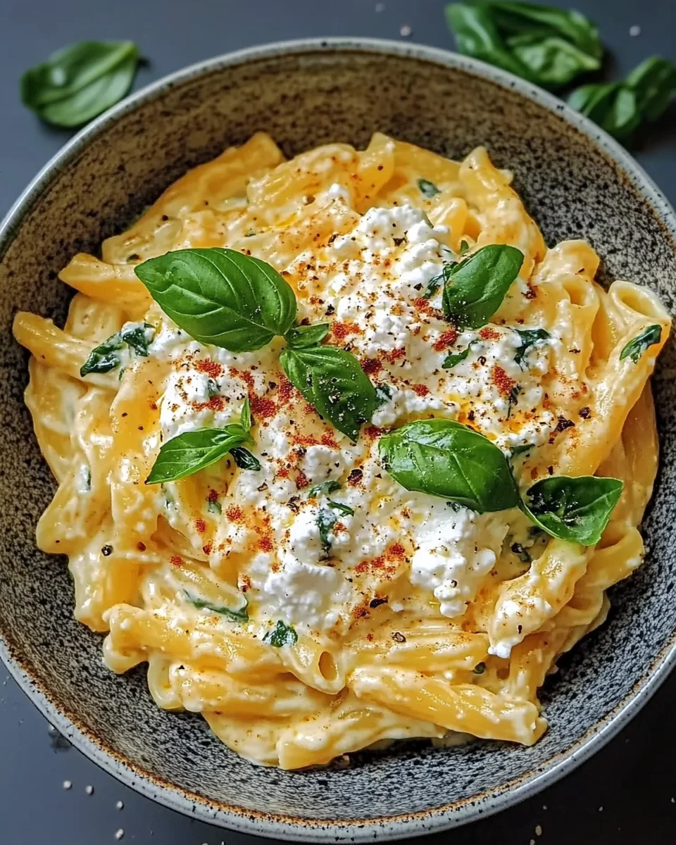 Protein Nudeln mit Hüttenkäse 20 Protein