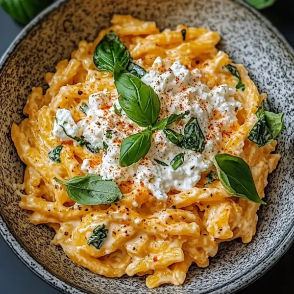 Protein Nudeln mit Hüttenkäse