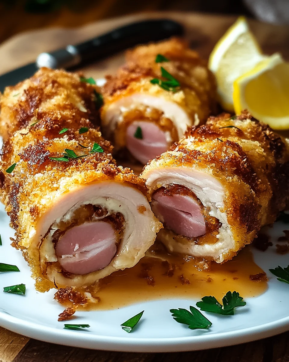 Putenröllchen nach Cordon Bleu Art 21 Putenröllchen nach Cordon Bleu Art