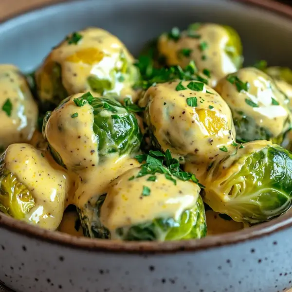 Rosenkohl in Frischkäse-Senfsauce