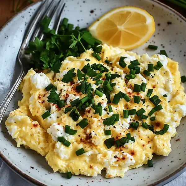 Rührei mit Hüttenkäse