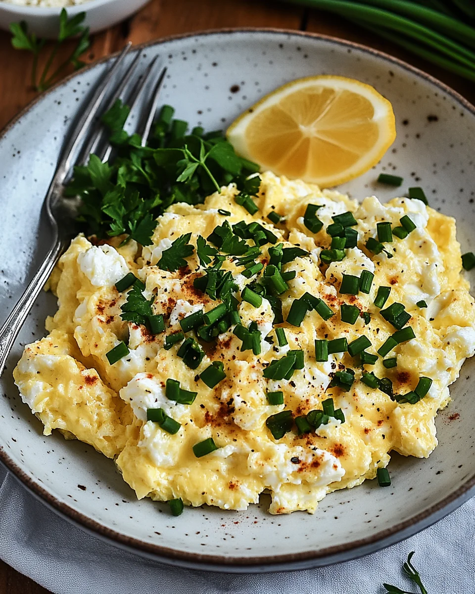 Rührei mit Hüttenkäse
