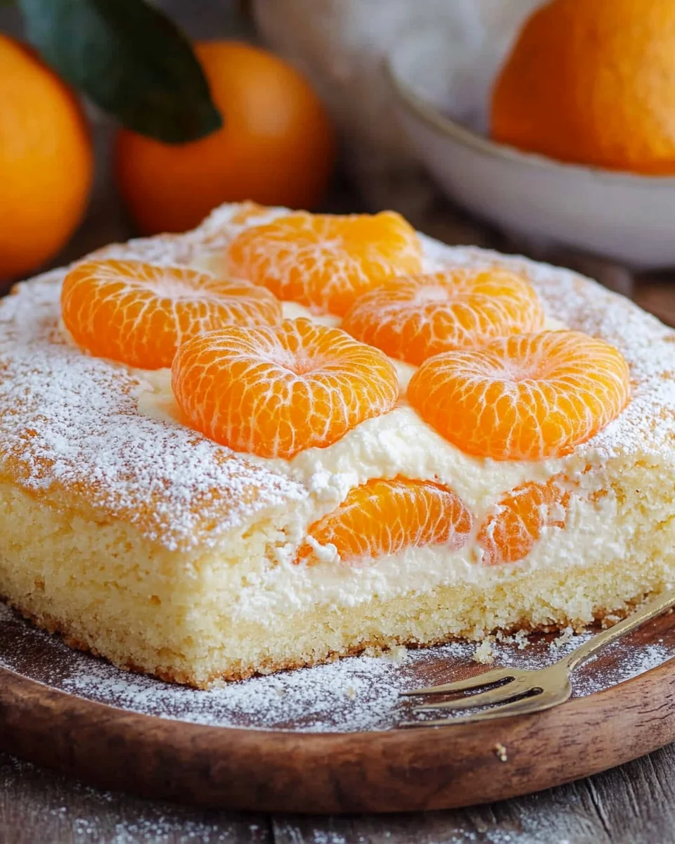 Schmandkuchen mit Mandarinen vom Blech 27 Schmandkuchen