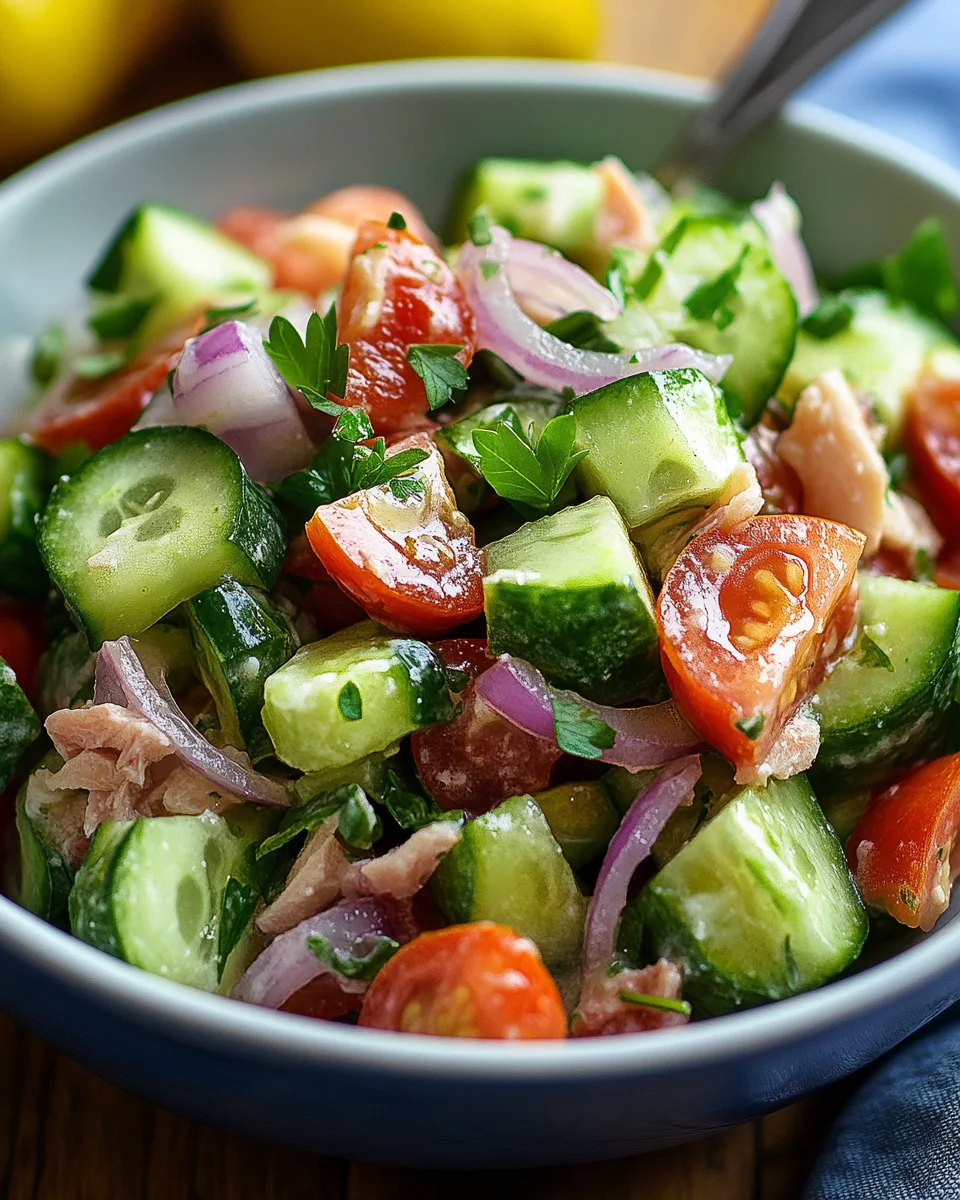 Schneller Thunfischsalat mit Gurke und Tomate 19 Schneller