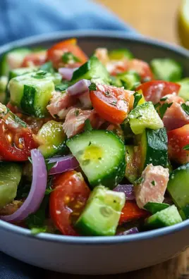 Schneller Thunfischsalat mit Gurke und Tomate 28 Schneller Thunfischsalat mit Gurke und Tomate