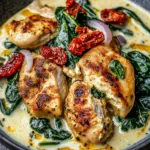Spinat Parmesan H&auml;hnchen