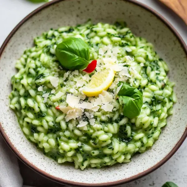 Spinat Risotto mit frischen Kräutern