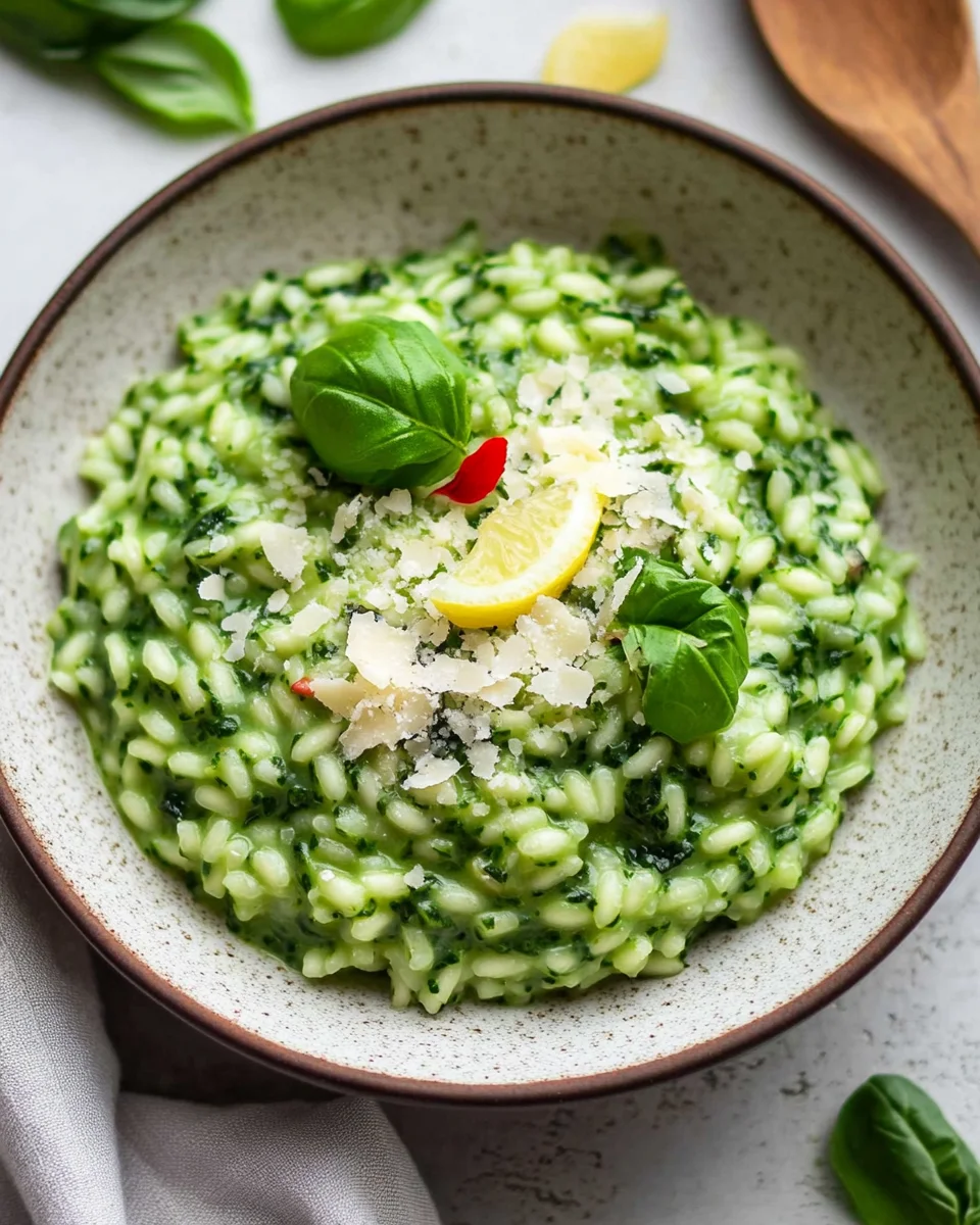 Spinat Risotto mit frischen Kräutern 22 Spinat Risotto mit frischen Kräutern