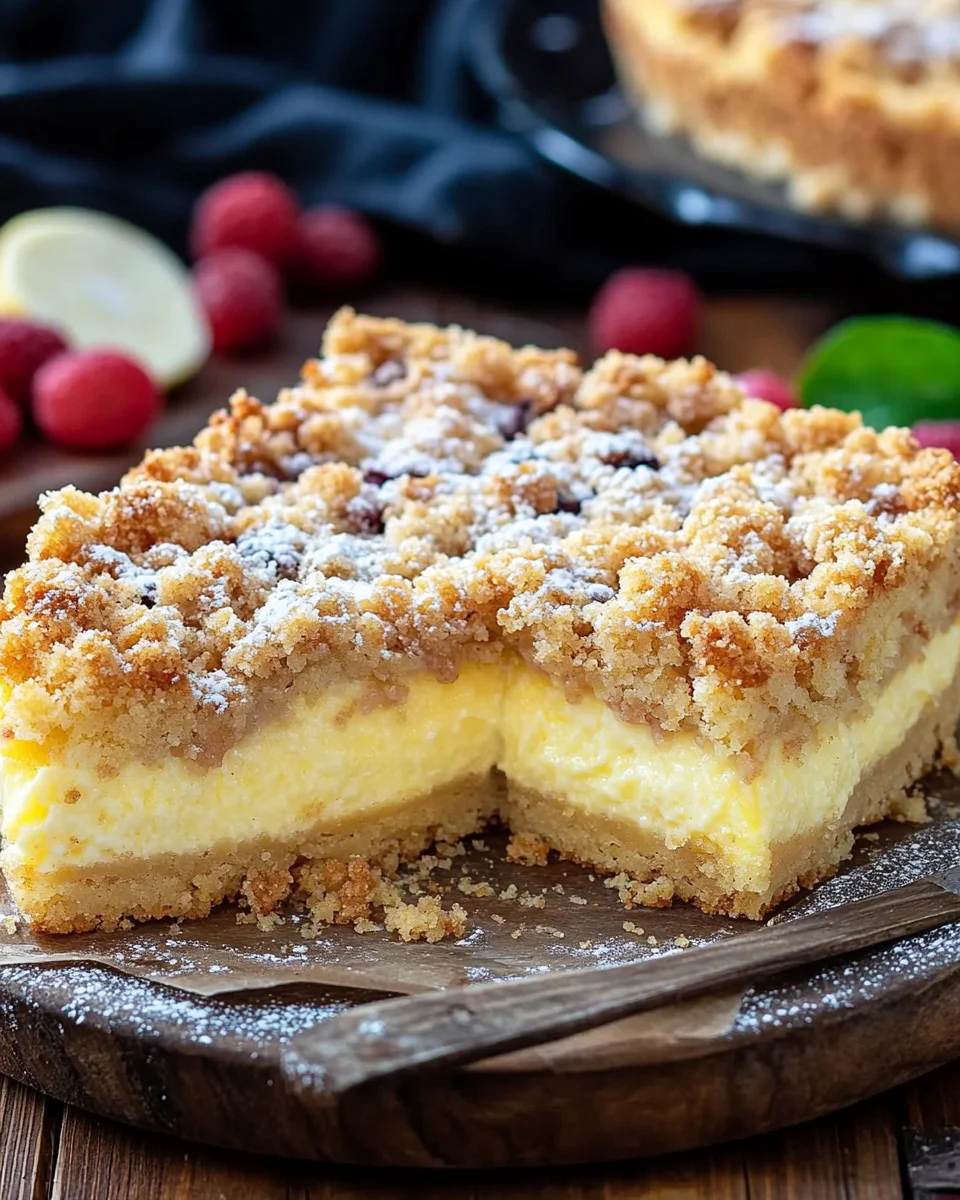 Streuselkuchen mit Pudding vom Blech