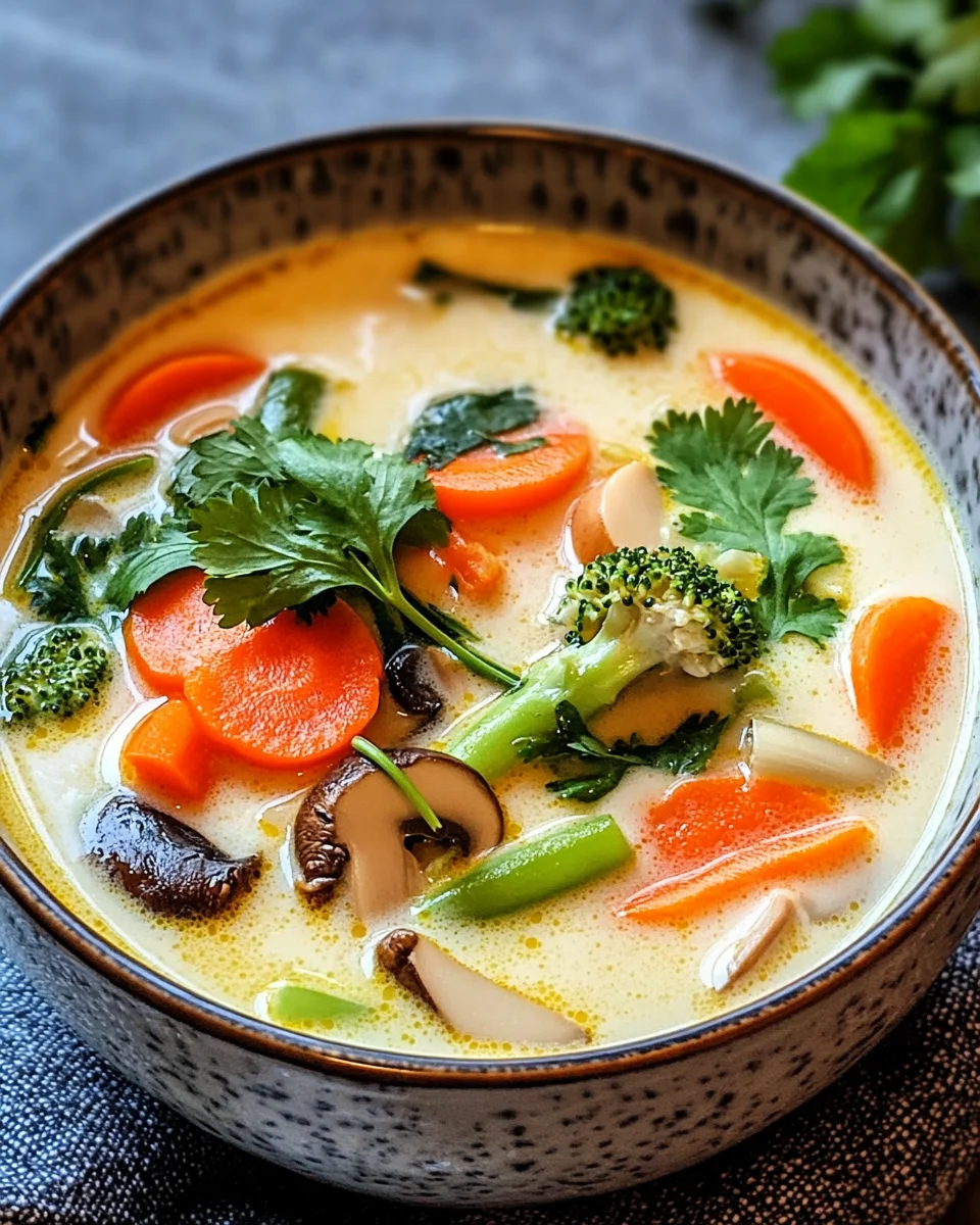 Thai-Kokos-Suppe mit Gemüse 26 Thai-Kokos-Suppe