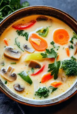 Thai-Kokos-Suppe mit Gemüse 29 Thai-Kokos-Suppe mit Gemüse