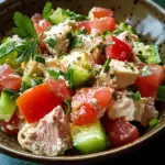 Thunfisch-H&uuml;ttenk&auml;se-Salat