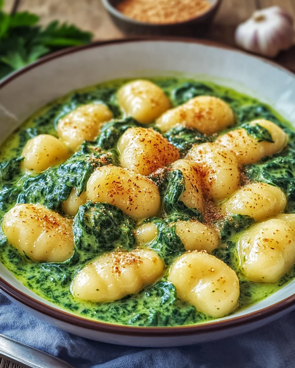 Vegane Gnocchi mit cremiger Spinatsauce 20 Vegane