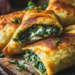 Vegane Kartoffeltaschen mit Spinat-Frischk&auml;se-F&uuml;llung