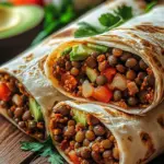 Vegetarische Burritos mit Linsen und Waln&uuml;ssen