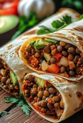 Vegetarische Burritos mit Linsen und Walnüssen 19 Vegetarische Burritos mit Linsen und Walnüssen
