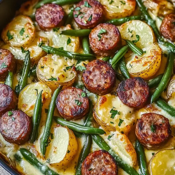 Wurst Bohne Kartoffel Auflauf