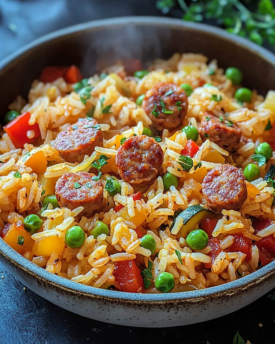 Wurst Reis Pfanne 22 Wurst