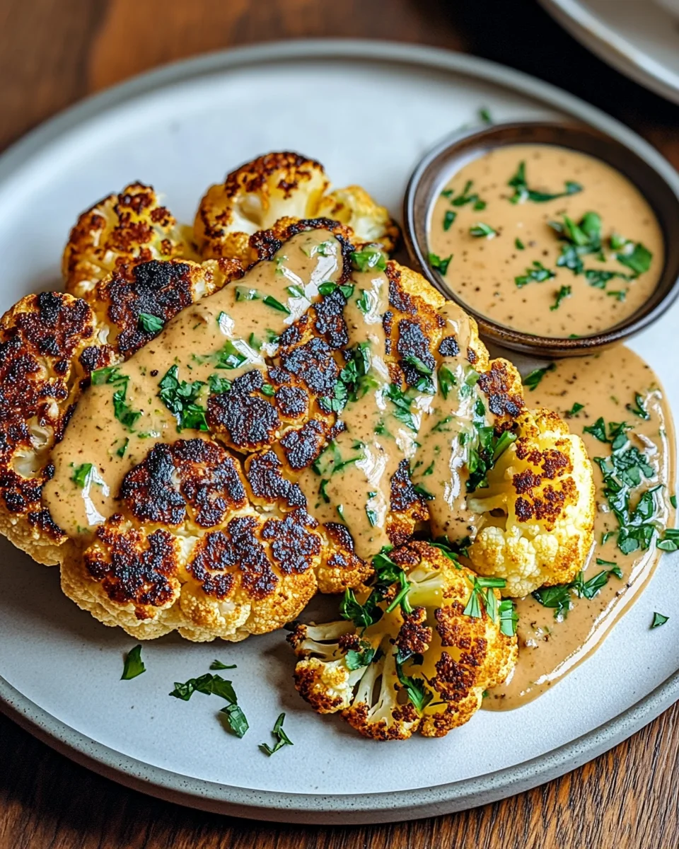 Blumenkohlsteak mit Pfefferrahmsauce 23 Blumenkohlsteak