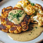 Blumenkohlsteak mit Pfefferrahmsauce