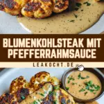 Blumenkohlsteak mit Pfefferrahmsauce 22 Pinterest Hidden Image