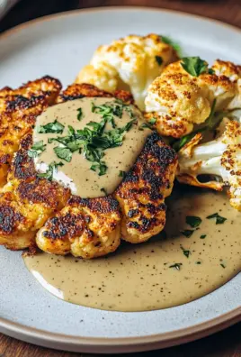 Blumenkohlsteak mit Pfefferrahmsauce