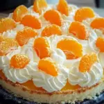 Fantakuchen mit Mandarinen und Paradiescreme