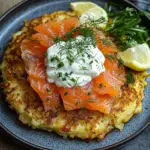 Gro&szlig;er R&ouml;sti mit Frischk&auml;se und Lachs