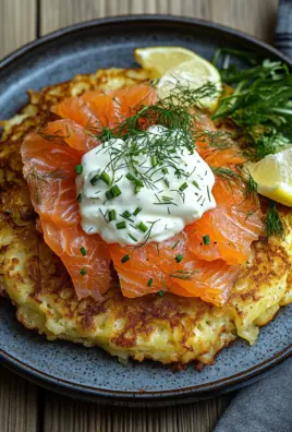 Großer Rösti mit Frischkäse und Lachs