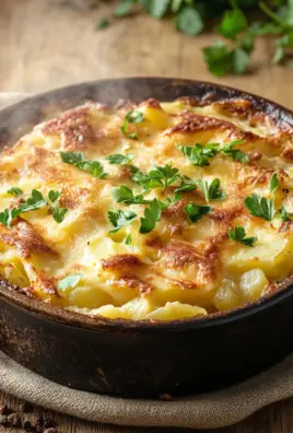 Hüttenkäse Kartoffelrösti Auflauf