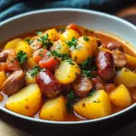 Kartoffelgulasch mit W&uuml;rstchen
