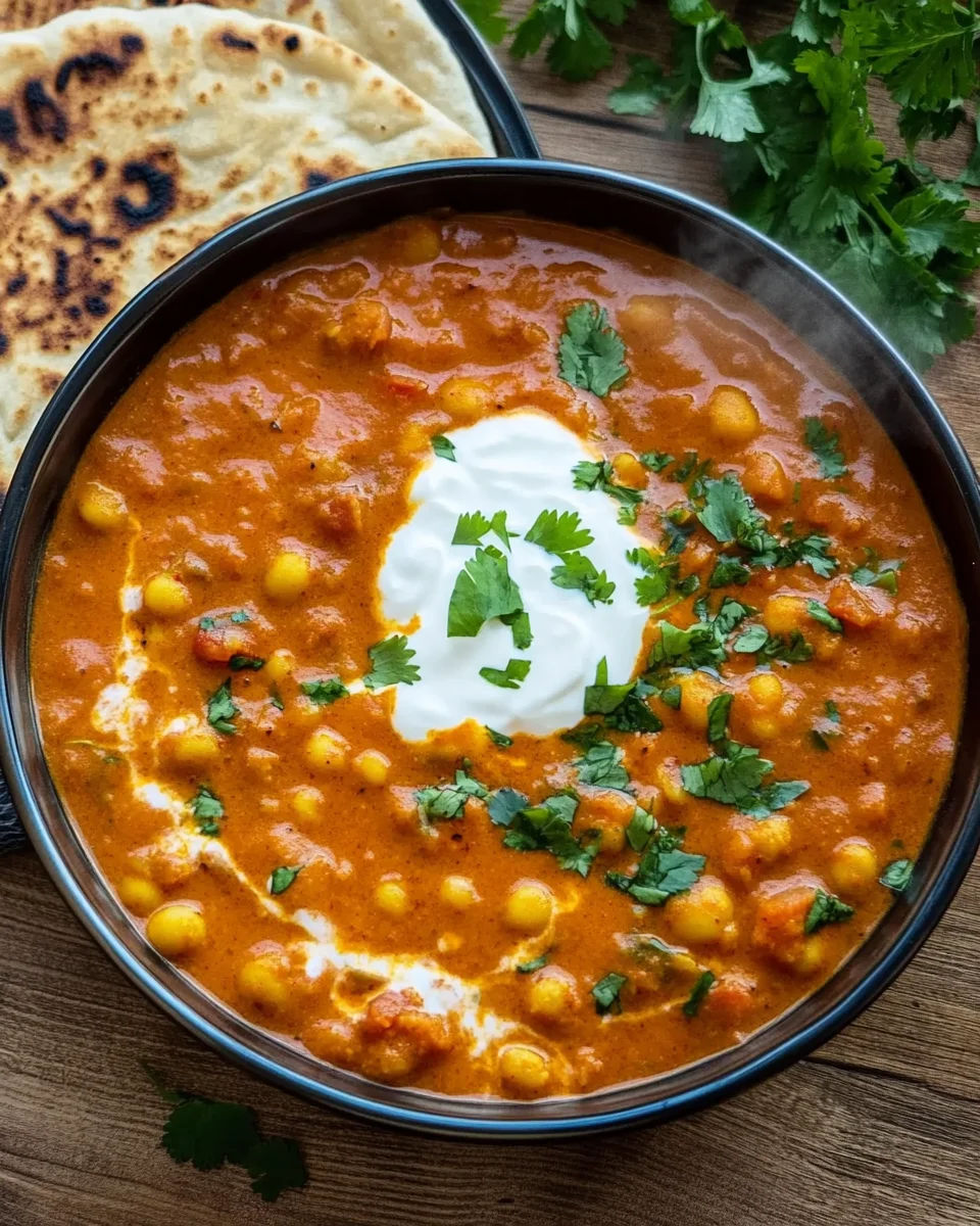 Kichererbsen-Curry mit Naan Brot 24 Kichererbsen-Curry
