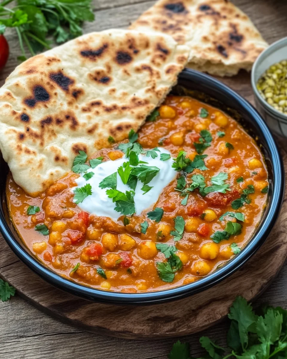 Kichererbsen-Curry mit Naan Brot 26 Kichererbsen-Curry mit Naan Brot