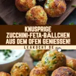Knusprige Zucchini-Feta-Bällchen aus dem Ofen genießen! 20 Pinterest Hidden Image