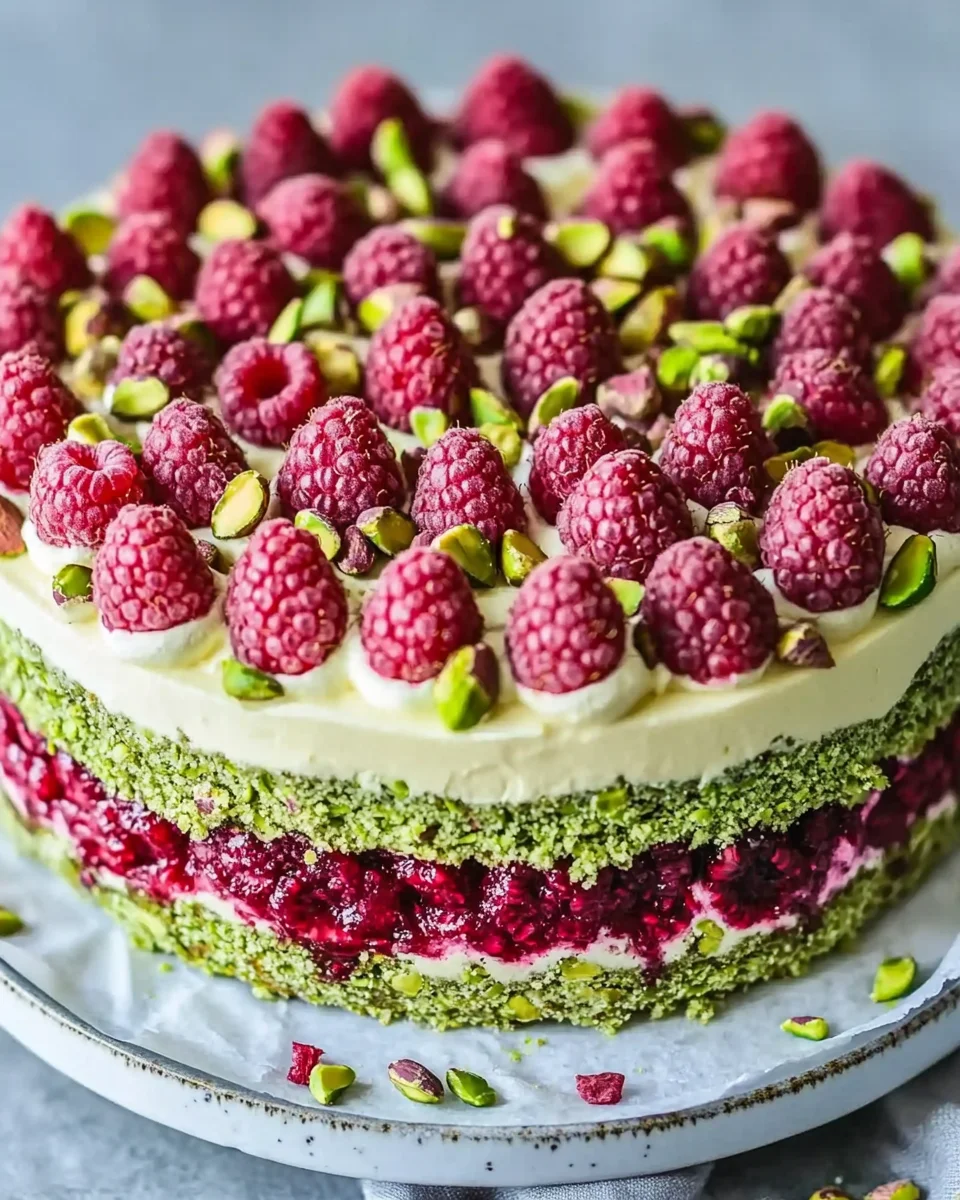 Pistazien-Himbeer-Torte mit Mascarpone-Creme 21 Pistazien-Himbeer-Torte