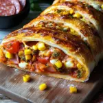Pizza-Strudel aus fertigem Pizzateig